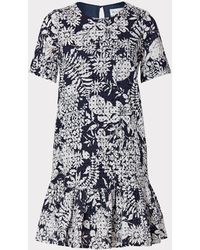 MILLY Eyelet Shift Dress in White | Lyst