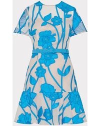 MILLY - Rosie Grand Fleur Embroidered Mini Dress - Lyst