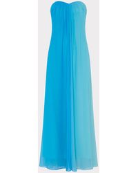 MILLY - Sunset Stripe Strapless Dress - Lyst