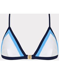 MILLY - Amalfi Color Block Bikini Top - Lyst