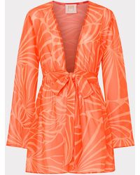 MILLY - Jessie Abstract Kai Print Chiffon Mini Cover-up - Lyst