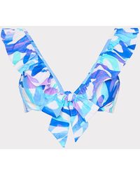 MILLY - Italian Under The Sea Ruffle Bikini Top - Lyst
