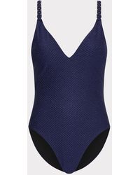 MILLY - Shimmer Texture Braided One Piece - Lyst