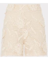 MILLY - Sequin Crochet Short - Lyst