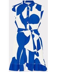 MILLY - Joan Grand Foliage Pleated Dress - Lyst