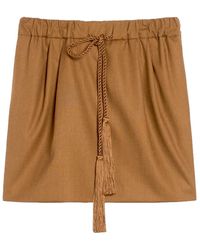 Max Mara - Tabarin Mini Skirt Tobacco - Lyst