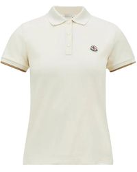 Moncler - Logo Patch Cotton Piquet Polo Shirt - Lyst