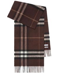 Burberry - Check Cashmere Scarf - Lyst