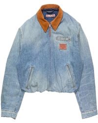Acne Studios - Denim Bomber Jacket Mid - Lyst