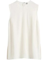 TOTEME - Woven Stripe Top Meringue - Lyst