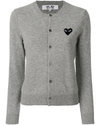 COMME DES GARÇONS PLAY - Round-Neck One Heart Cardigan L - Lyst