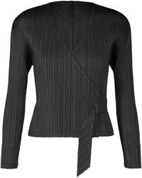 Issey Miyake - Pleats Please Facade Cardigan - Lyst