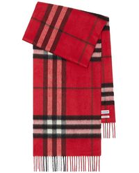 Burberry - Check Cashmere Scarf - Lyst