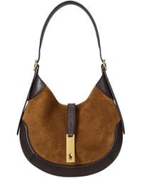 Ralph Lauren - Polo Polo Id Suede Bag Camal - Lyst
