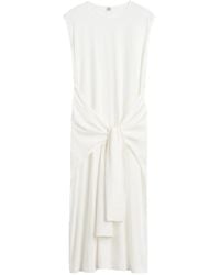 TOTEME - Tie-Waist Jersey Dress Off - Lyst