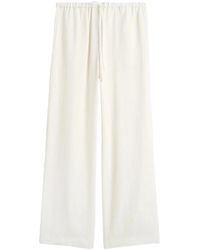 TOTEME - Woven Stripe Trousers Meringue - Lyst