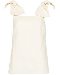 Chloé - Bow Strap Top Coconut Milk - Lyst
