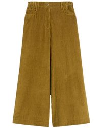 Weekend by Maxmara - Cropped Cotton Velvet Trousers - Lyst