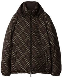 Burberry - Reversible Check Snowdon Puffer Jacket - Lyst