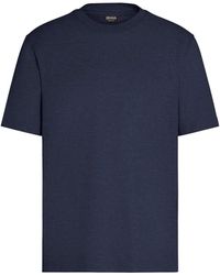 ZEGNA - Fine-Knit Linen T-Shirt - Lyst