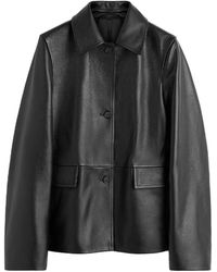 TOTEME - Grained Leather Jacket - Lyst