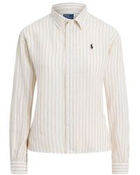 Polo Ralph Lauren - Ralph Lauren Linen Shirt Tan - Lyst