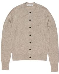 Acne Studios - Fitted Cardigan Greige Melange - Lyst