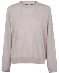 Brunello Cucinelli - Sequin Sweater - Lyst