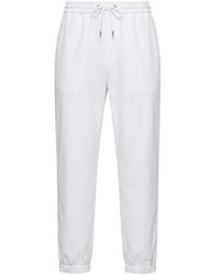 Moncler - Striped Stretch Jogging Pants Ivory - Lyst