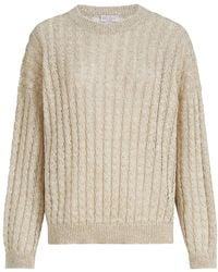 Brunello Cucinelli - Dazzling Cable Sweater - Lyst