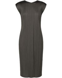 Issey Miyake - Pleats Please Monthly Colors June Dress Charcoal - Lyst
