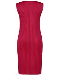 Issey Miyake - Pleats Please New Colorful Basics Dress Carmine - Lyst