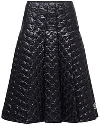 Moncler - Square-Quilted Padded Midi Skirt - Lyst