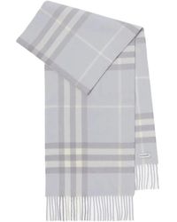 Burberry - Check Cashmere Scarf Mist - Lyst