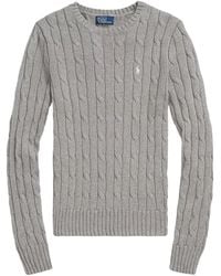 Ralph Lauren - Polo Cable-Knit Crew-Neck Sweater - Lyst