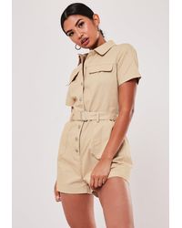 stone utility playsuit