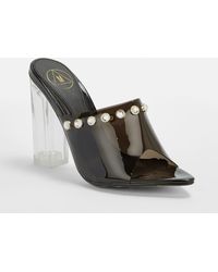Missguided Black Clear Block Heel Mules from Missguided (US & Canada) | People Missguided Black Clear Block Heel Mules from Missguided (US & Canada) | People