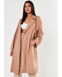 Missguided Oversized Duster Coat - Brown