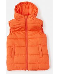 Missguided Mg Kids Orange Hooded Puffer Gilet (4-7 Years) - Red
