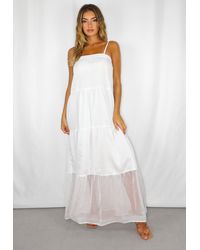 white strappy jacquard shift dress