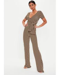 missguided side tie jumpsuit