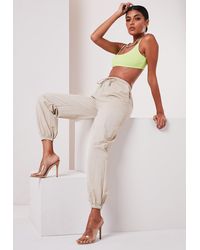 Missguided Sofia Richie X Stone Shell Joggers - Multicolour