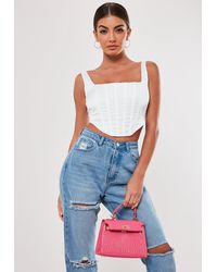 Missguided Blanc Top Style Corset en Sat Tall