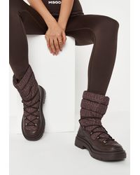 Missguided Brown Msgd Sports Ski Snow Boots