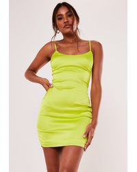 purple stretch satin bodycon mini dress