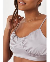 Missguided Look Linked Ring Chain Necklace - Metallic