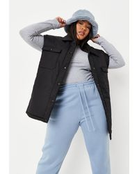 Missguided Plus Size Black Padded Gilet