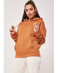 Missguided Tan Basic Hoodie - Brown