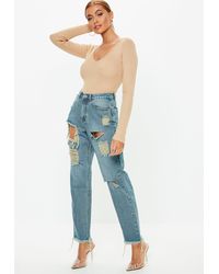 vintage ripped mom jeans