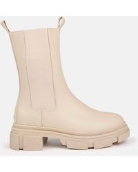 Missguided Wide Fit Chunky Pull On Ankle Boots - Natural